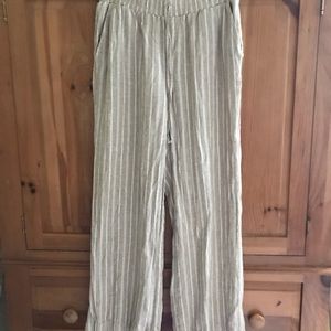 Briggs Pinstripe Linen Pants. Size M